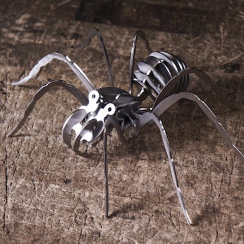 3D metal puzzle SPIDER - model made of stainless steel (metal) + Bluetooth  speaker