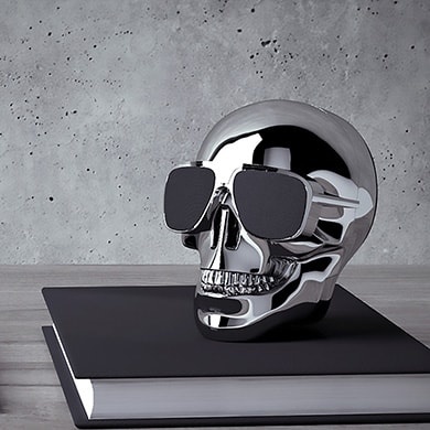 Metallic Skull Bluetooth Speaker