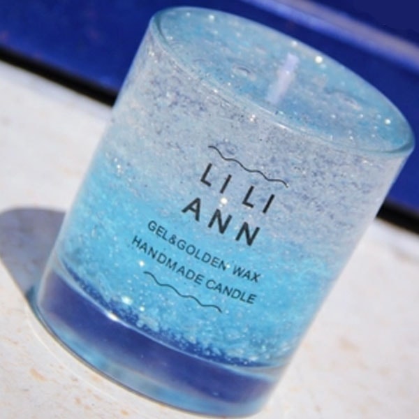 Candelight Handmade Blue Sea Gel Wax Candle