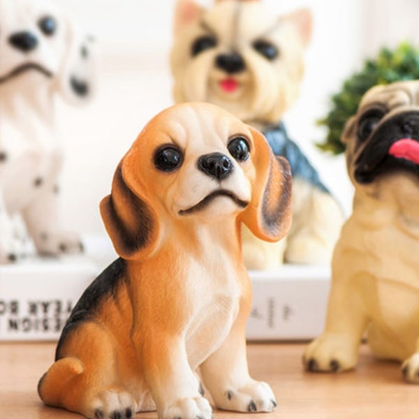 Chihuahua Mini Animal Resin Model Action Figure Decoration Simulation  Chihuahua Dog Pet Figurines Toys Christmas Kids Gift Doll