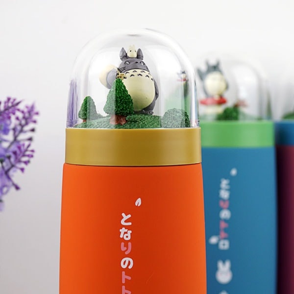 Japanese Anime Totoro Sports Water Cups Bottles Children Cup Kids Training  Bottle Vacuum Flask Stainless Steel Insulated Thermos Mug 350ML