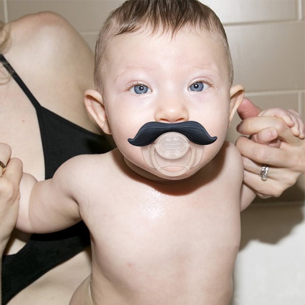 black baby with mustache