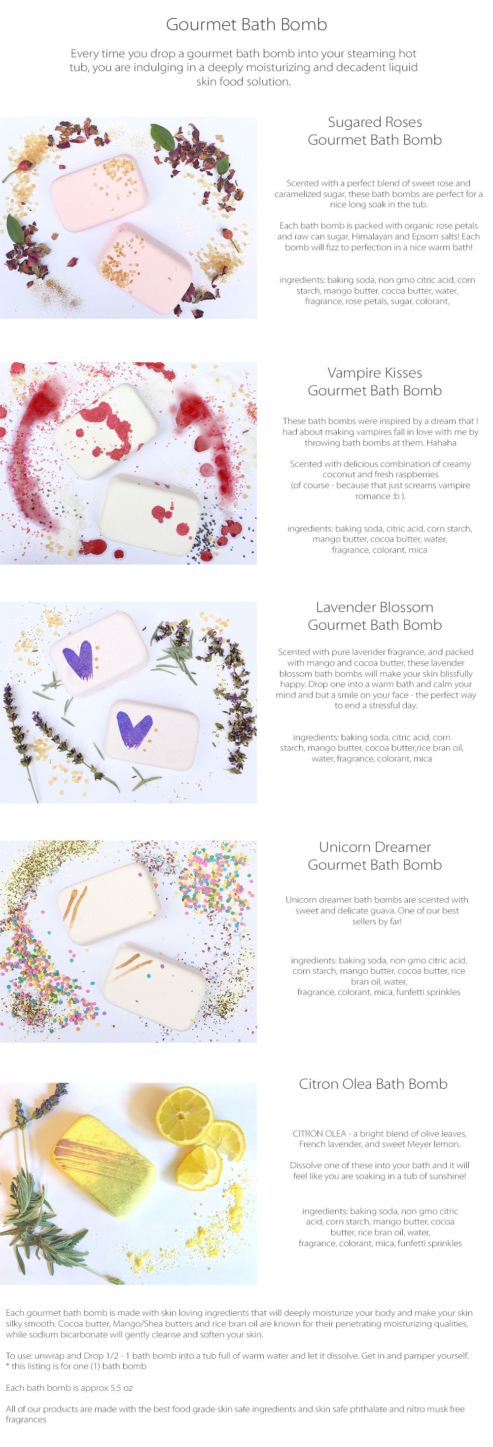 gourmet bath bombs