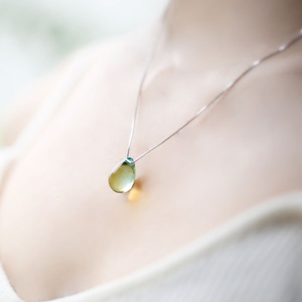 Hypnotic Necklace - Sterling Silver Teardrop fashion Pendant, Silver Necklace, Chain Necklace, Gold Filled Necklace