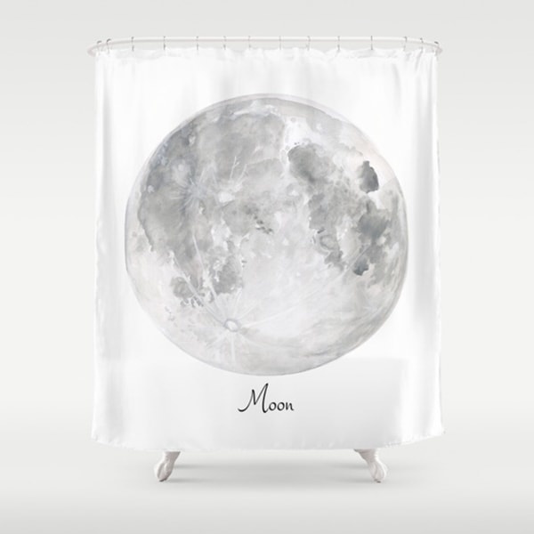 Moon Art Shower Curtains 71 X 74, Moon Shower Curtain