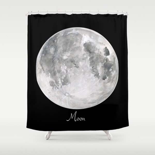 Moon Art Shower Curtains (71” x 74”) - ApolloBox