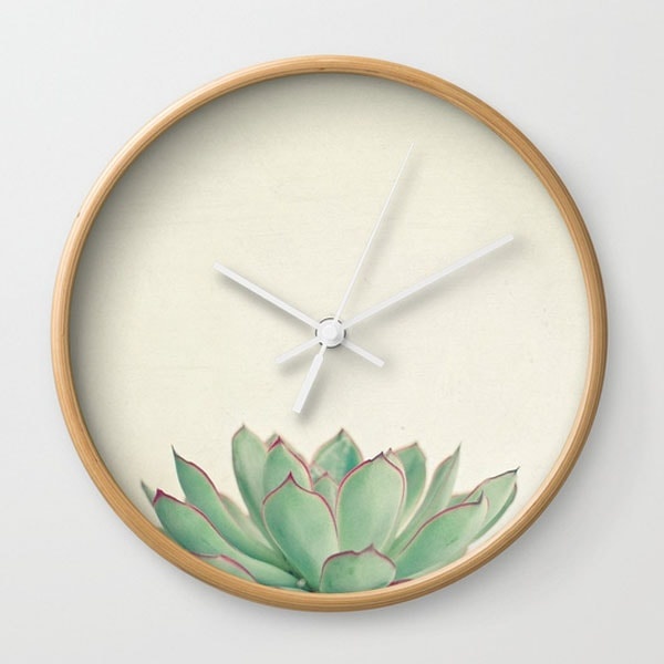 Wall Clock - Echeveria