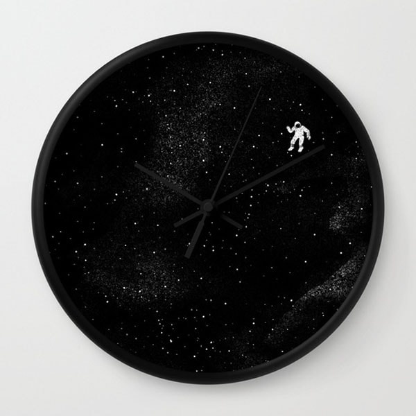 Black Glow-in-the-Dark Wall Clock