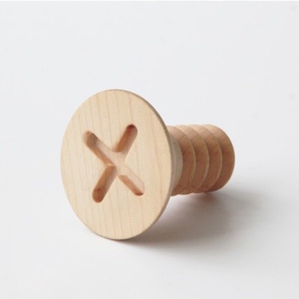 Wooden Button Wall Hooks - ApolloBox