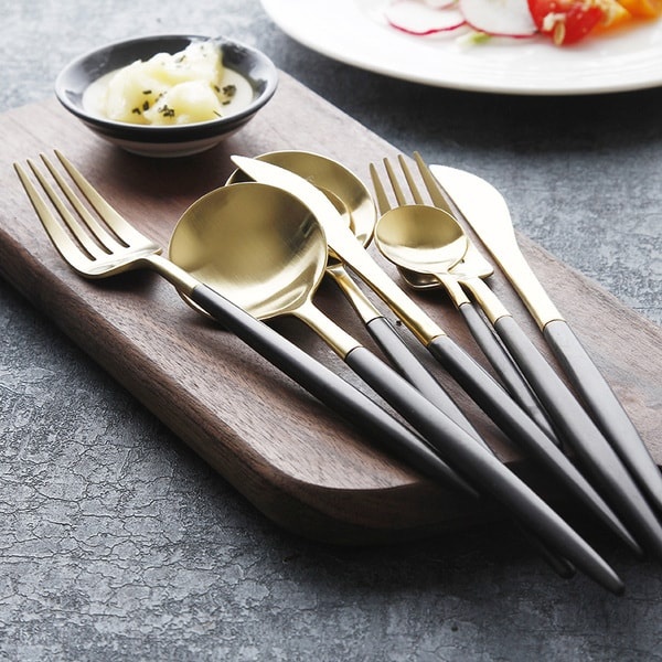 Modern Black Flatware from Apollo Box