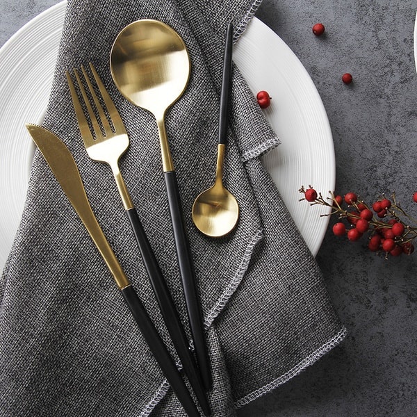 Modern Black Flatware from Apollo Box