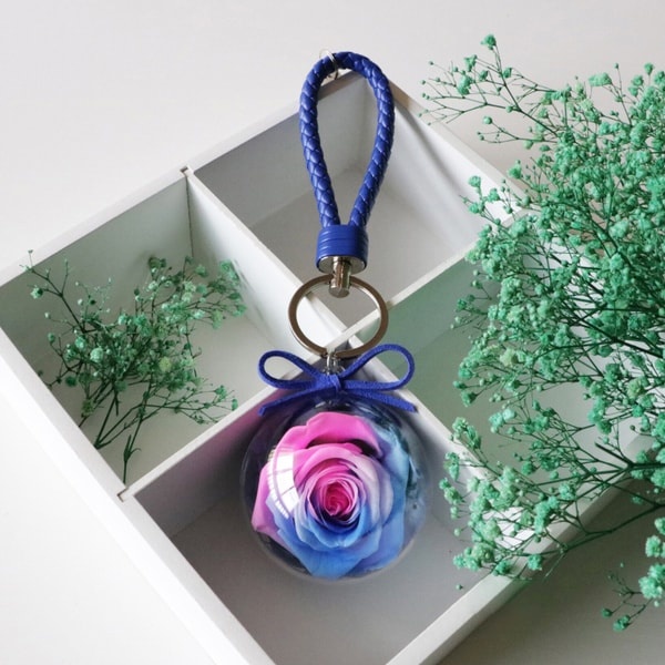Floral Neverland Real Pressed Flower Keychain