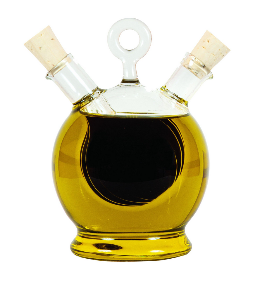 Handblown Glass Olive Oil Pourer, Olive oil dispenser, Oil and vinegar  bottles