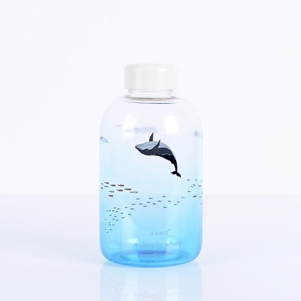 Orca Water Bottle Aluminium Water Flask With Screen Printed Orca Pod  Illustration. Sustainable Ocean Gift in Black or Blue 