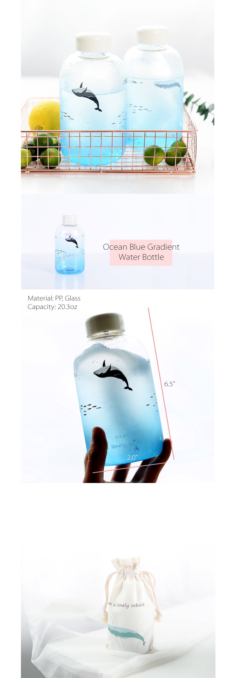 Orca Water Bottle Aluminium Water Flask With Screen Printed Orca Pod  Illustration. Sustainable Ocean Gift in Black or Blue 