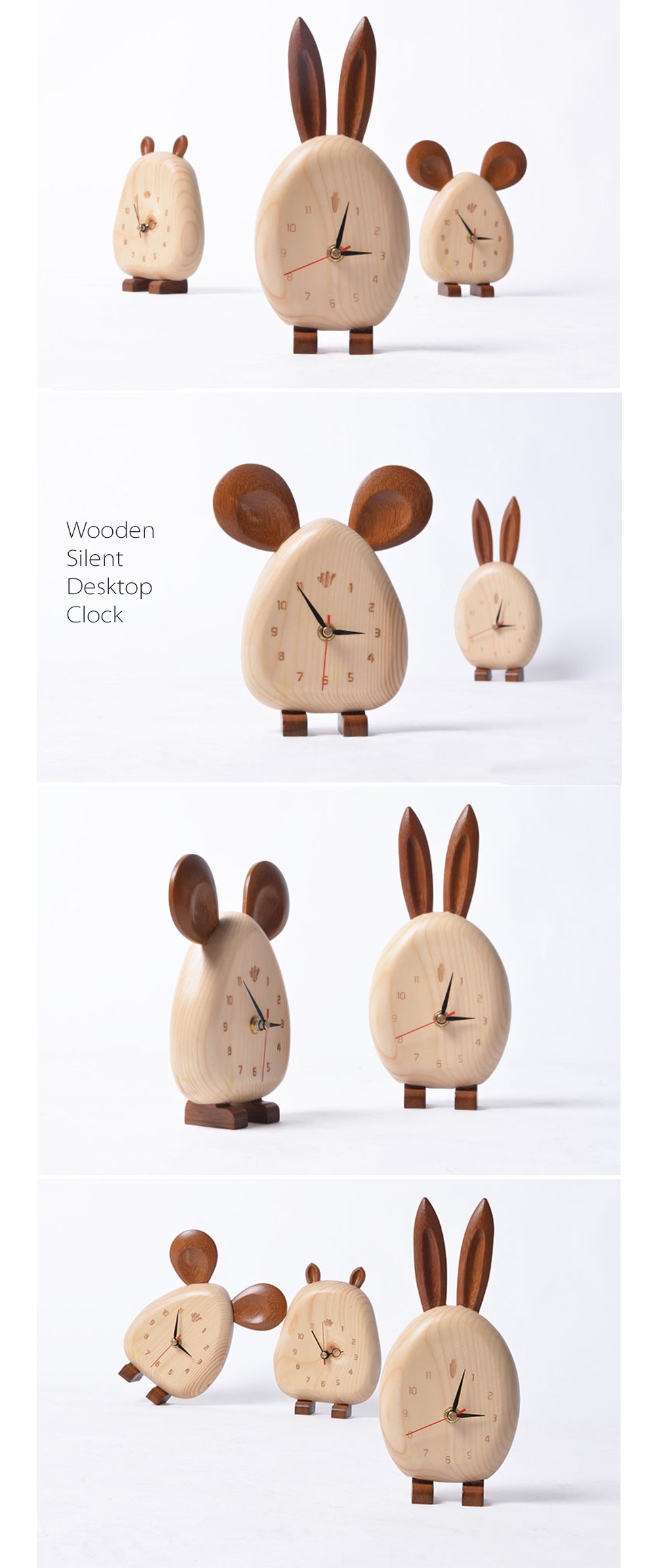 Wooden Rabbit Clock Puzzles