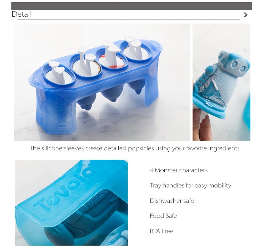Popsicle Molds for Kids Silicone Pop Mold BPA Free Popsicle Ice Maker, Cute  Shape Designs, Easily-removable, Dishwasher Safe random Color 