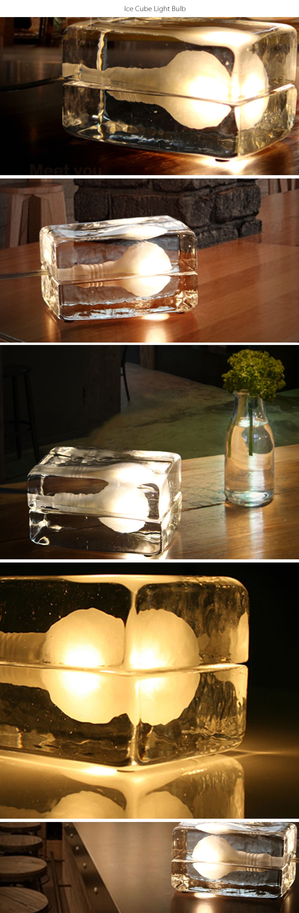 Household Cylinder Ice Cube Mold Whiskey Ice Cube Light Bulbs Ice