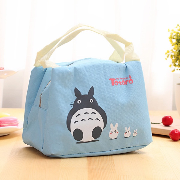 Totoro Insulated Lunch Bags - Zip Closure - Gray - Blue - 4 Colors ...