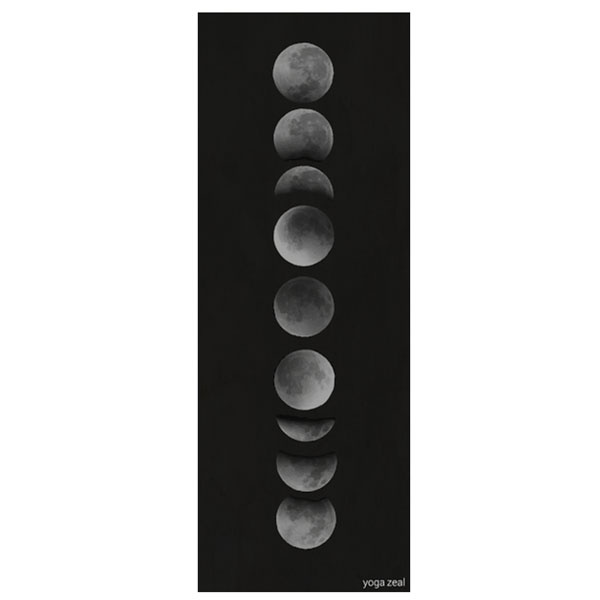 Ananda Glow in the Dark Yoga Mat with Moon Phases Alignment System