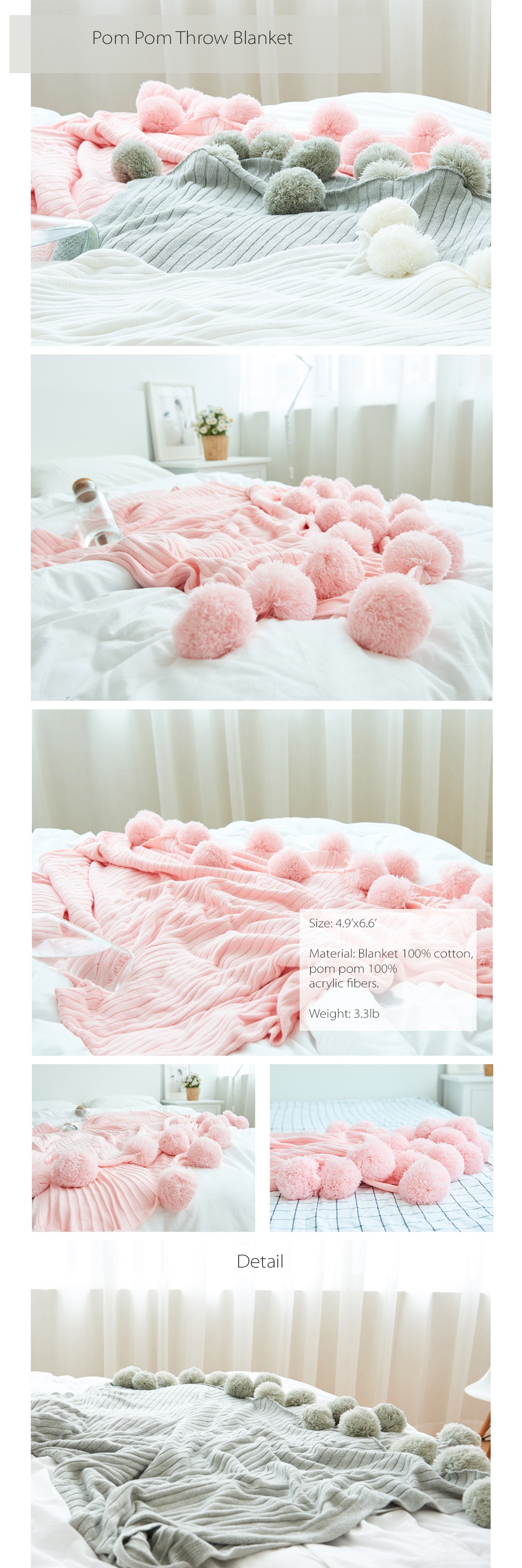 Pom Pom Throw Blanket ApolloBox