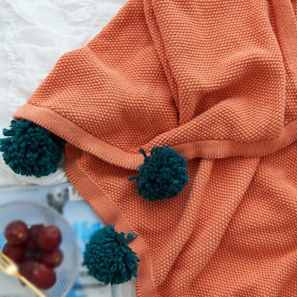 Colorful Pom Pom Throw from Apollo Box