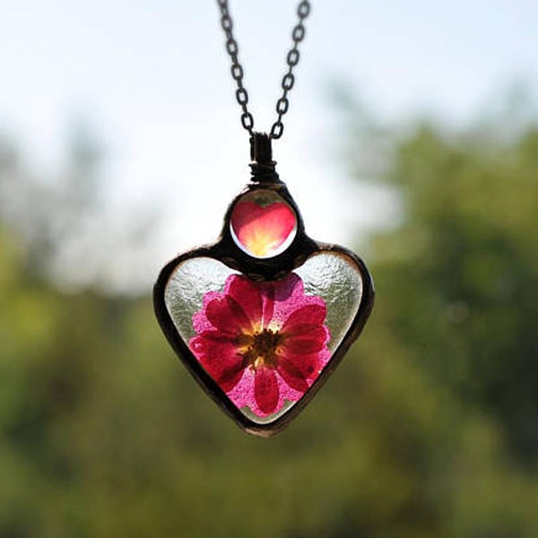Rose Flower Heart Pendant Necklace | Heart pendant necklace silver, Rose  pendant, Pendant