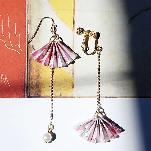 Japanese hot sale fan earrings