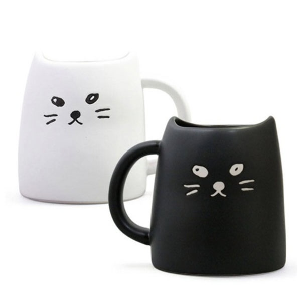 Cute Cat Ceramics Coffee Mug Set