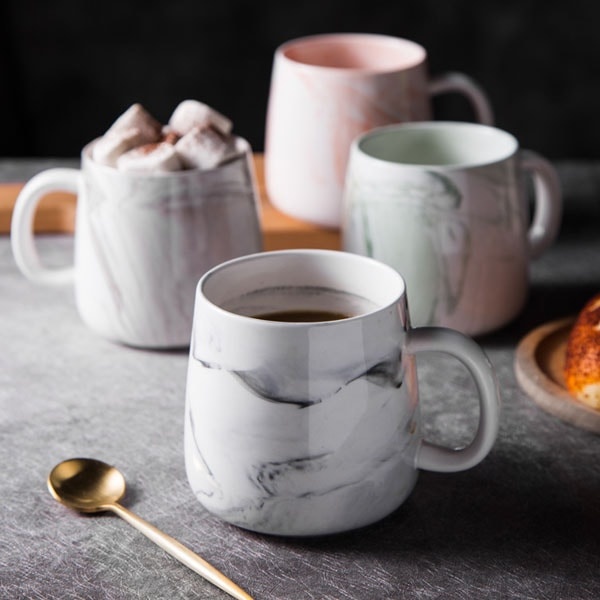 Coffee Mugs Creative Marble Design-Coffee Tea Cups  Mugs Set Of 4 