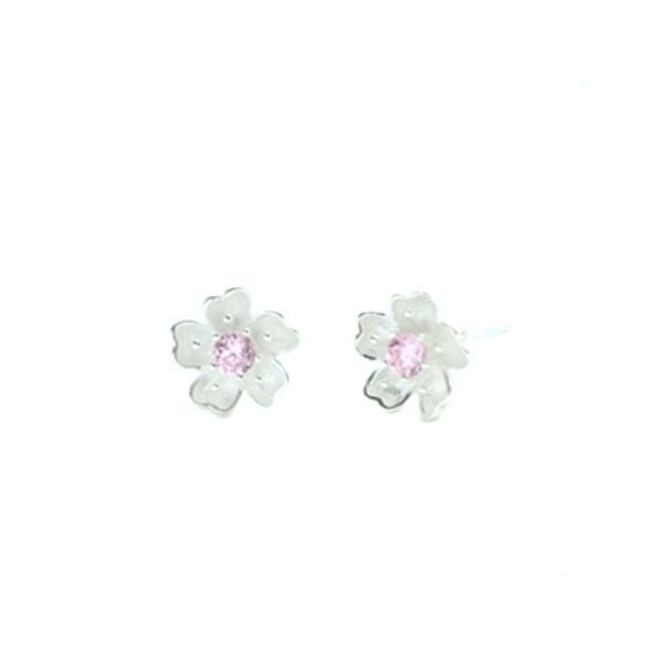 Silver Sakura Earrings - ApolloBox