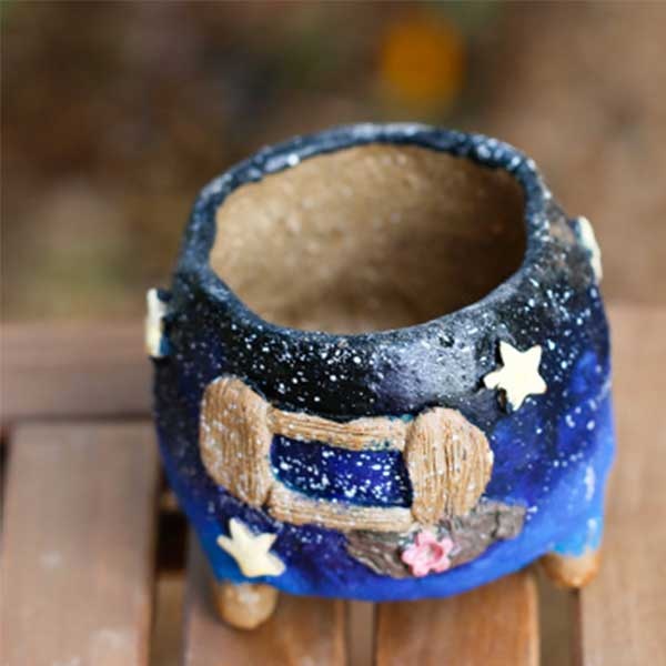 Galaxy Flowerpot-6-inch, Galaxy Plant Pots, Space Planters, Hand Painted  Space Pot, Terracotta Pots, Space Gifts, Universe, Earth Gifts 