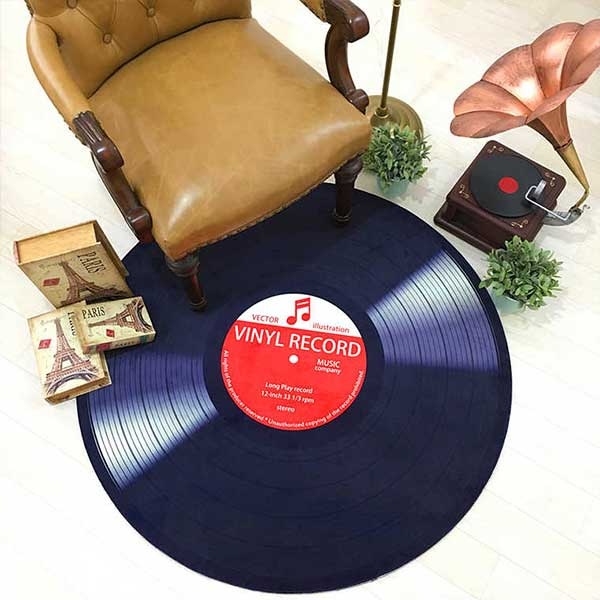 Vinyl Record Floor Mat Carpet, Vinyl Floor Rugs Mats