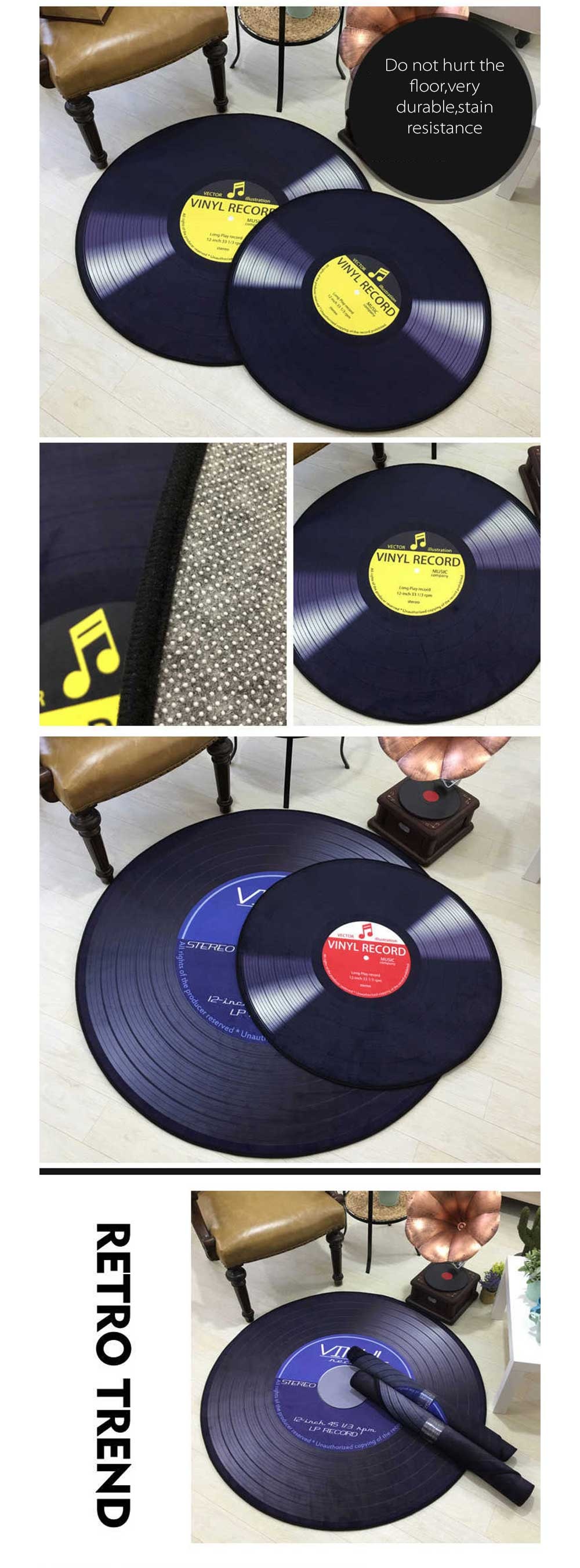 Vinyl Record Floor Mat Carpet, Vinyl Floor Rugs Mats