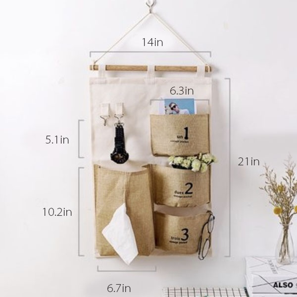 Hanging Pocket Organizer - 2 or 3 Tiers - 4 Colors - ApolloBox