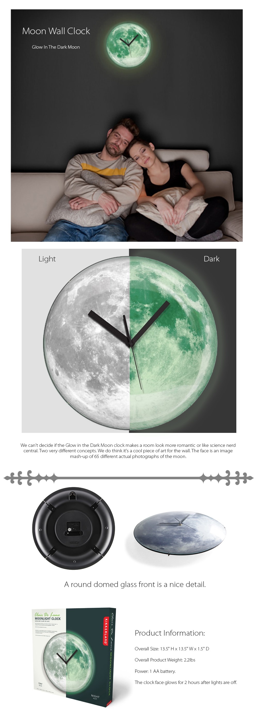 Moon Wall Clock - ApolloBox
