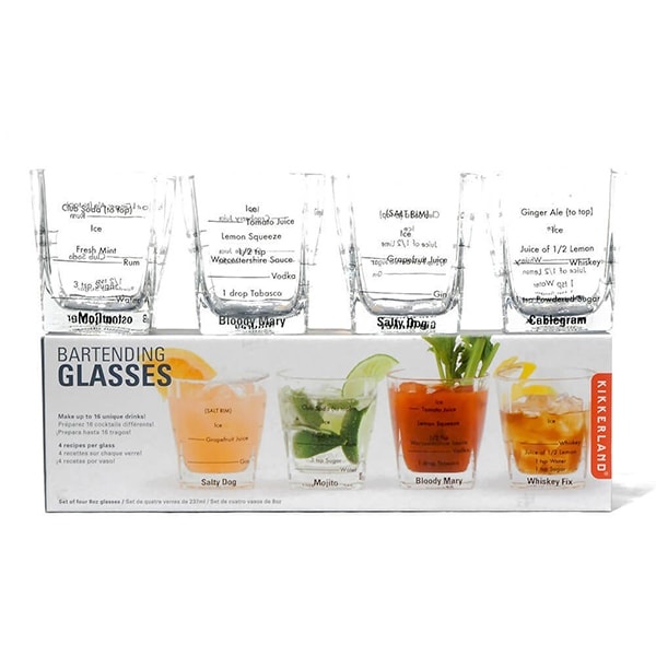 Set of 4 Bartending Glasses