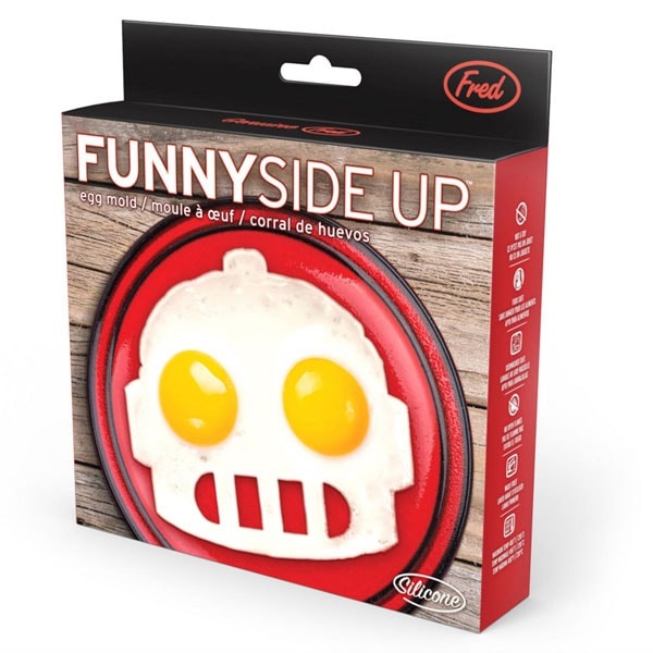 Funny Side Up Skull Egg Mold