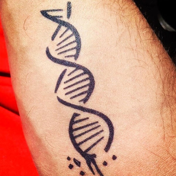 DNA strand tattoo idea | TattoosAI