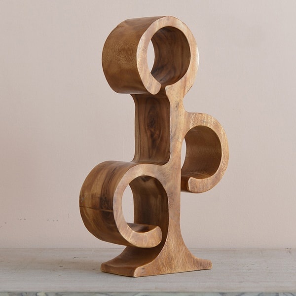 Creative Wood Wine Rack - Monkeypod Wood - ApolloBox